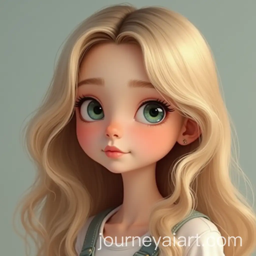 Portrait-of-a-Young-Girl-with-Light-Blond-Wavy-Hair-and-Expressive-Green-Eyes