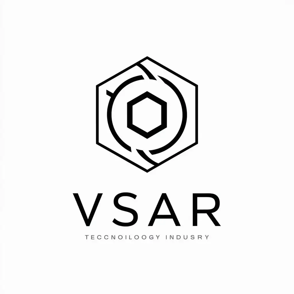 a vector logo design,with the text "vsar", main symbol:openai,Minimalistic,be used in Technology industry,clear background