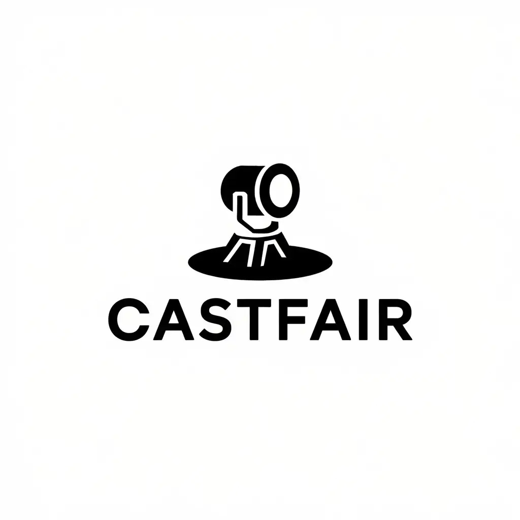 LOGO Design for Castfair Vector Spotlight Theme for Entertainment Industry