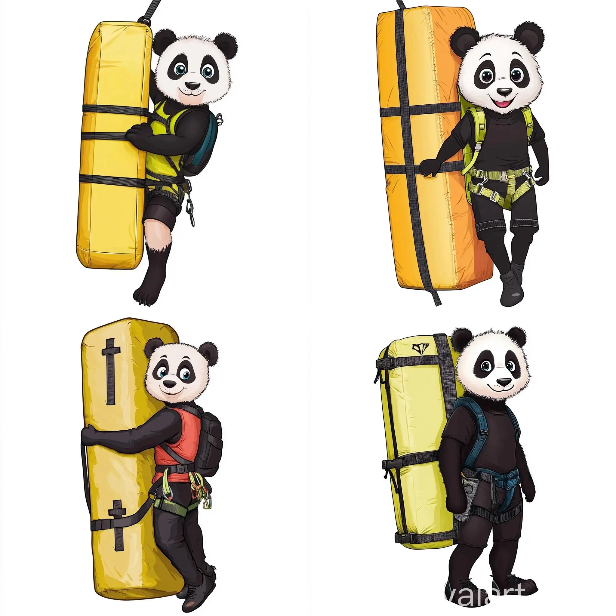 Cute-Cartoon-Panda-Climbing-in-Outfit