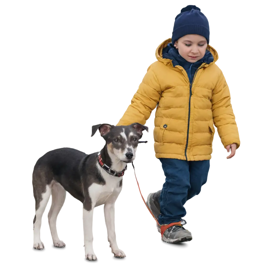 Boy-with-Dog-PNG-Image-Heartwarming-Artwork-of-a-Child-and-Pet