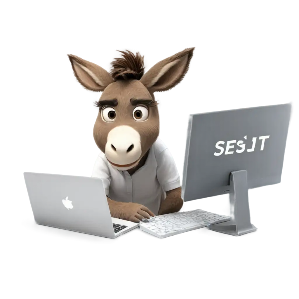 Donkey-Writing-on-Computer-Generates-SEI-PNG-Image-Enhancing-Clarity-and-Online-Visibility