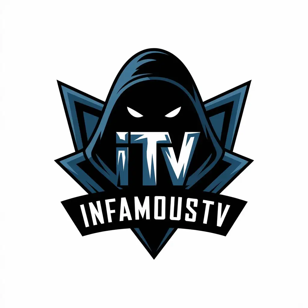 LOGO Design for InfamousTv Vector ITV with Ominous Background for the Internet Industry