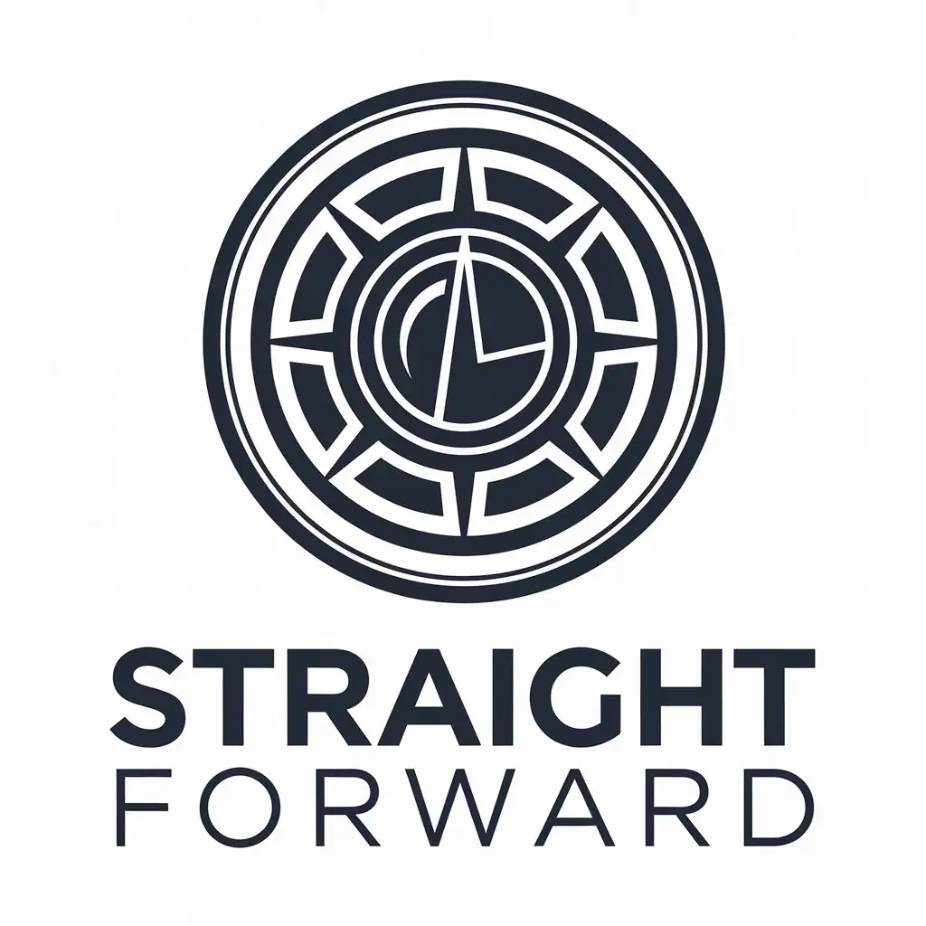 a vector logo design,with the text "Straight Forward", main symbol:Fokus,complex,be used in Finance industry,clear background