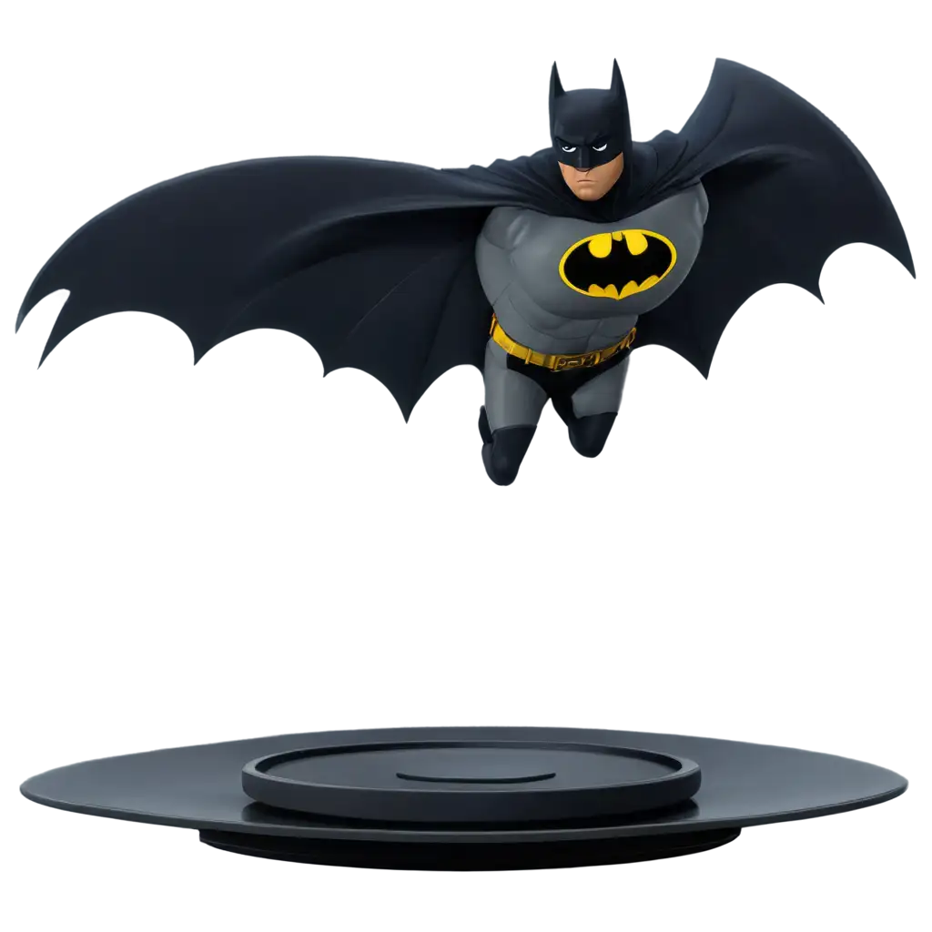 batman on a flying plate