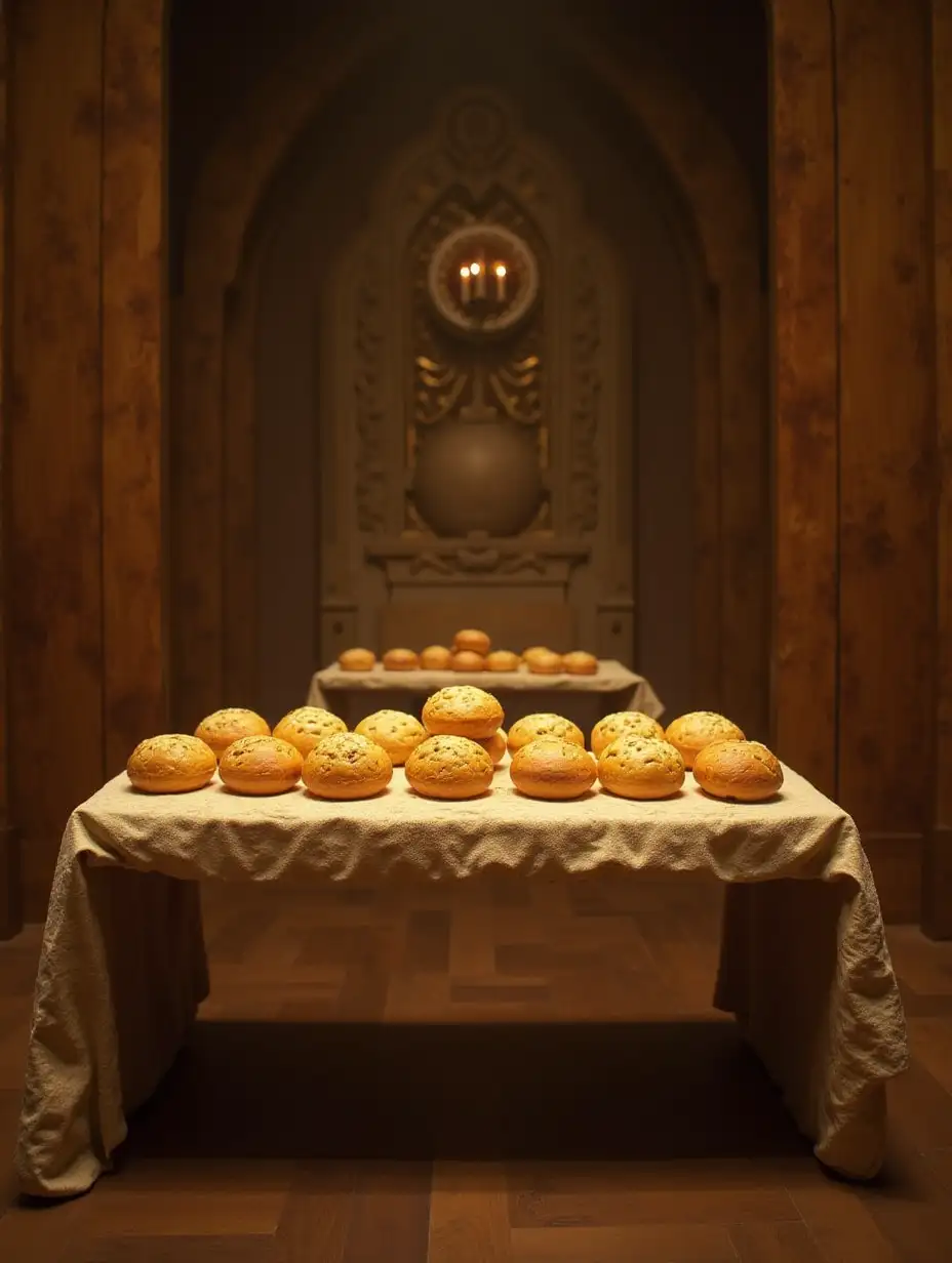 In the sacred space of the Tabernacle, a table of acacia wood stood adorned with pure gold, holding a special offering known as the 12 Cakes of Showbread. 