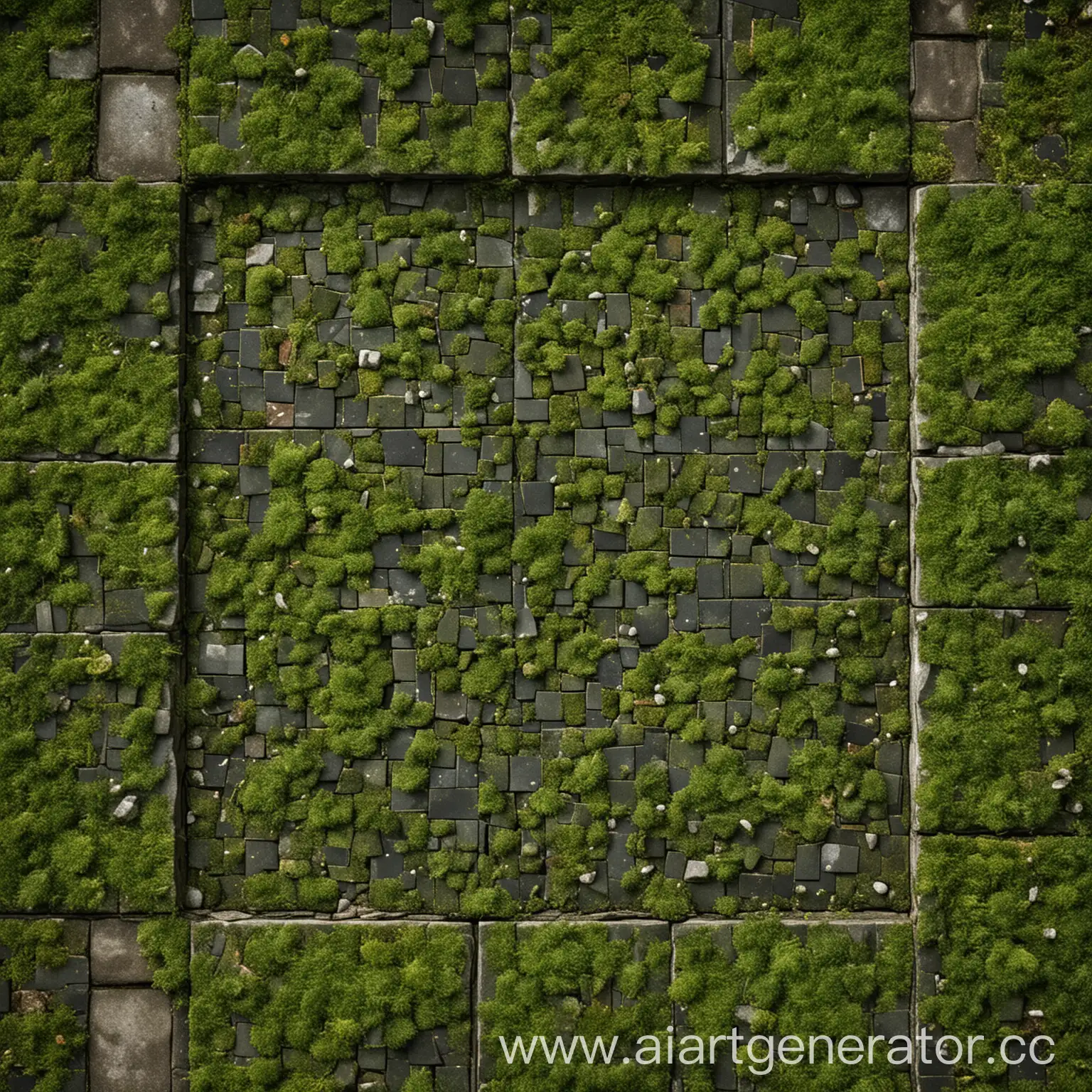 City-Square-with-Dark-Tiles-and-Green-Moss-Central-Depression