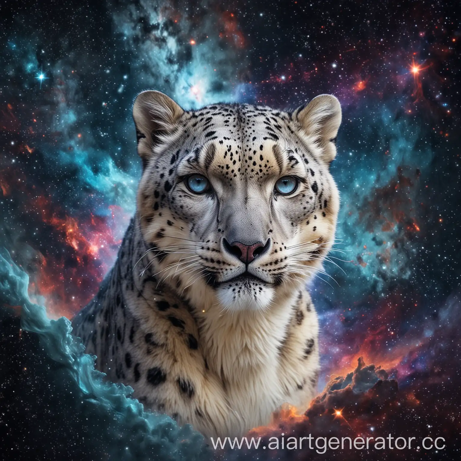 Snow-Leopard-in-Astral-Space