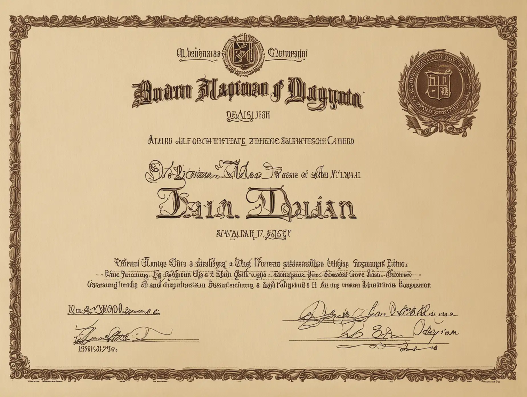 College Diploma for Dagian