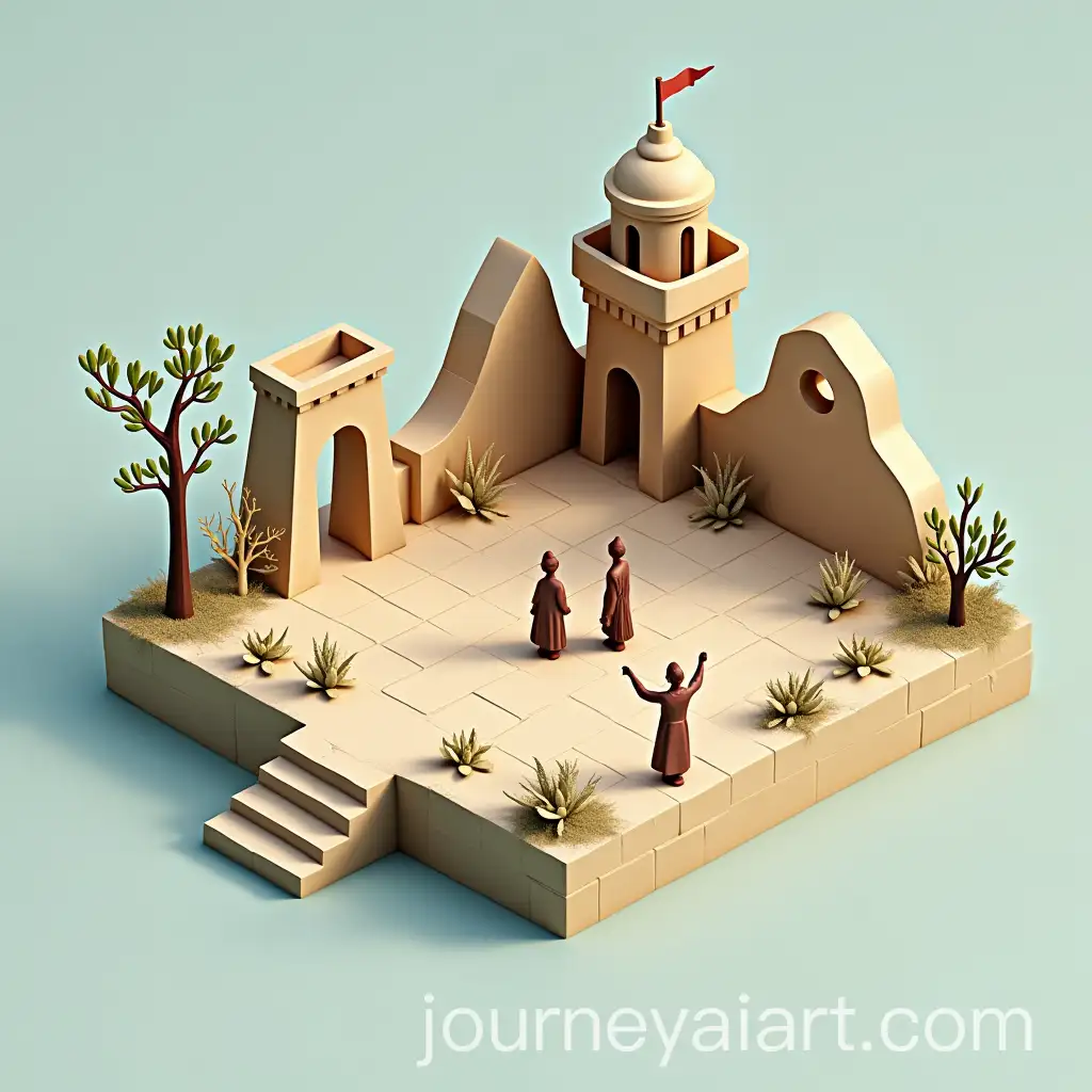Isometric-Tabletop-Figures-in-Detailed-Miniature-Scene