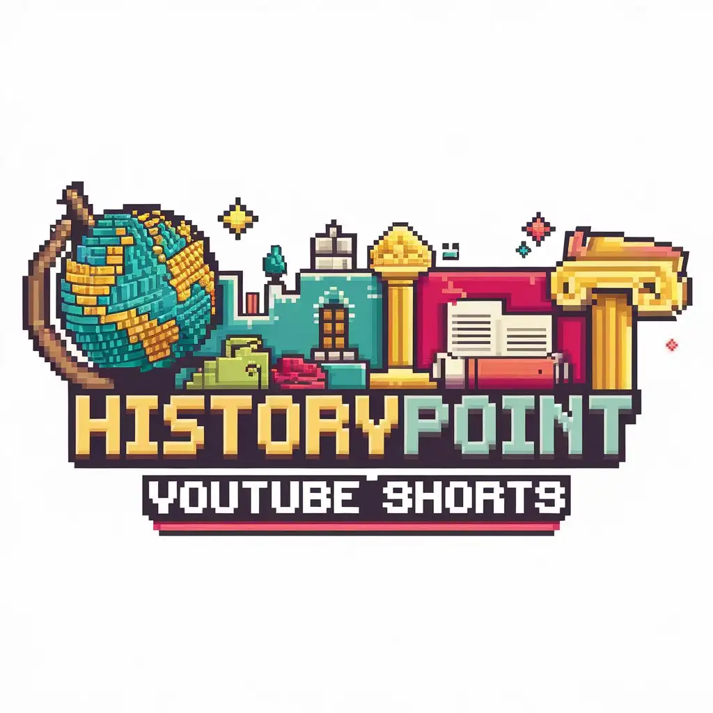 Pixel-Art-Logo-for-HistoryPoint-YouTube-Channel-with-Retro-Historical-Elements