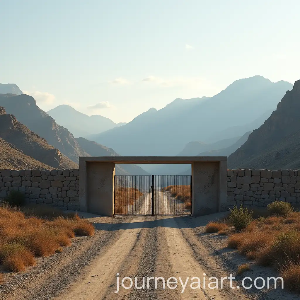 Security-Gate-with-Outpost-and-Santa-Fe-de-Antioquia-Mountains