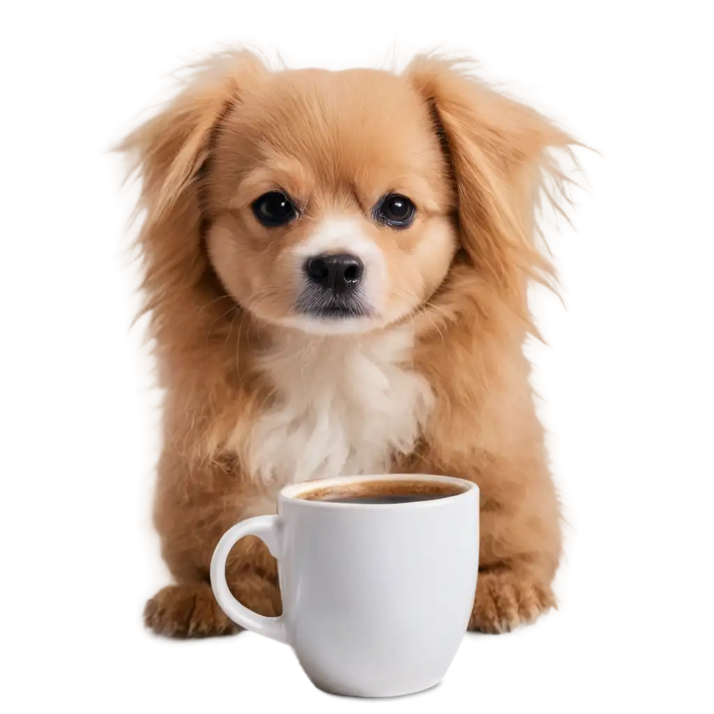 PNG-Image-of-a-Dog-Enjoying-Coffee-in-a-Mug-Playful-and-HighQuality-Visual-Content