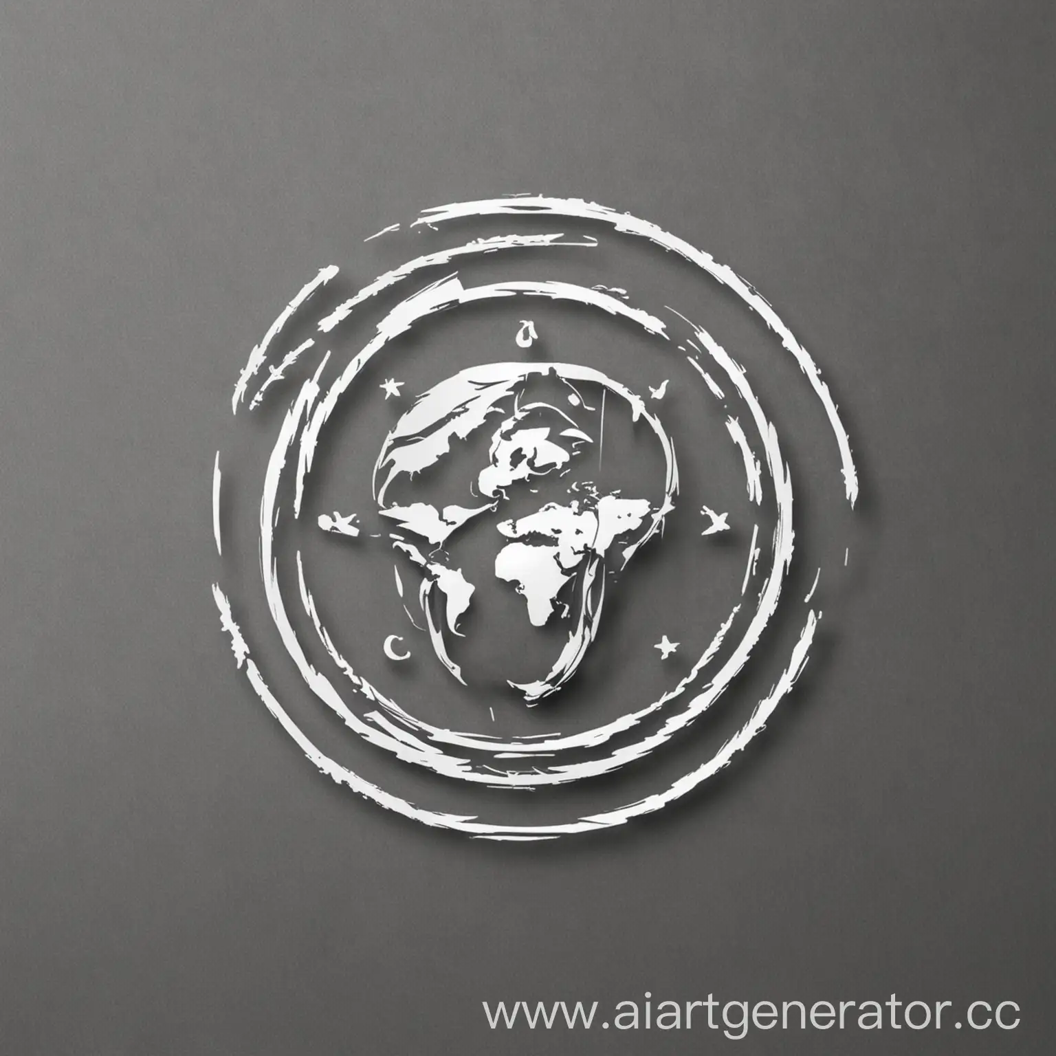 Simple-Monochrome-Logo-for-Trade-Continent-Ideal-for-Printing