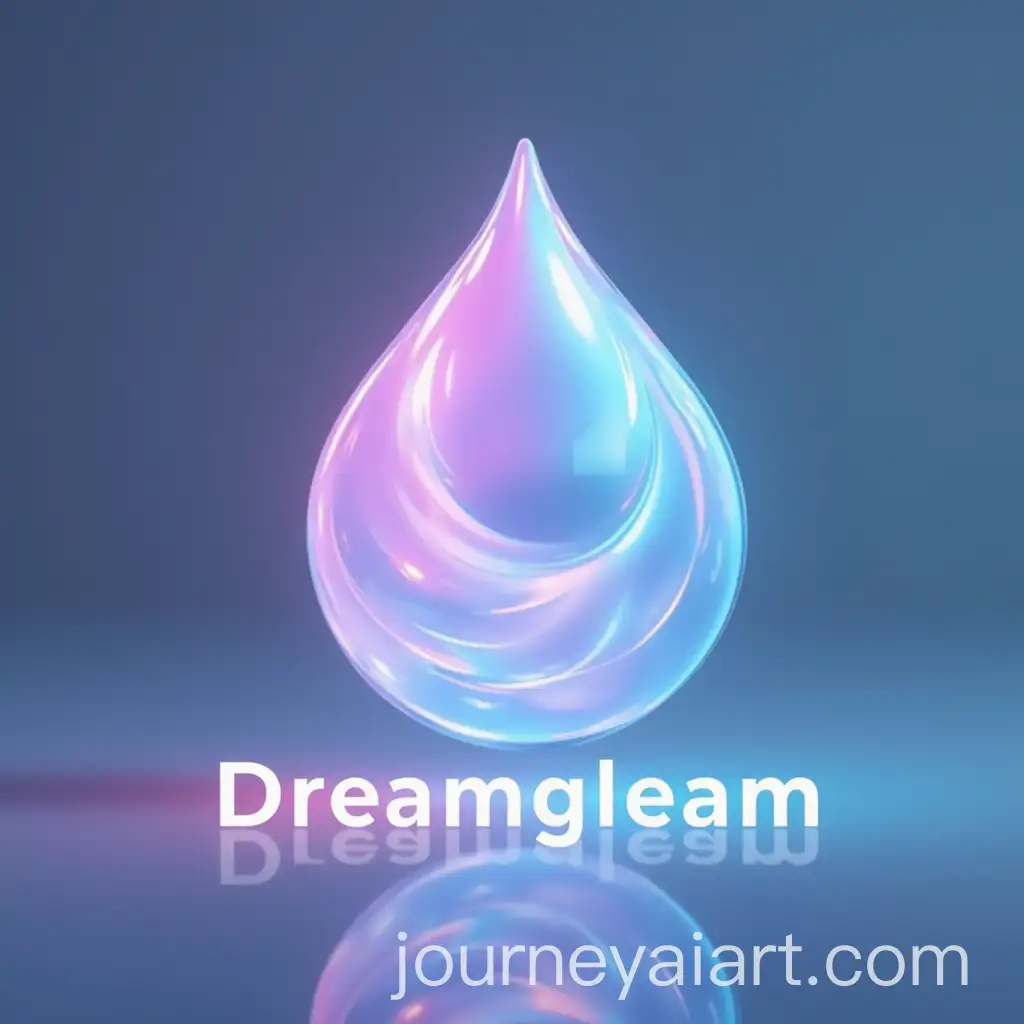 Dreamgleam-Logo-Design-withAI-Image-Prompt-Expansion-Fluid-Droplet-and-Iridescent-Pastel-Glow