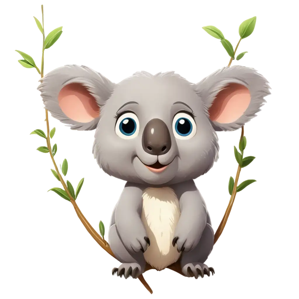 Cartoon-Koala-PNG-Whimsical-Illustration-of-a-Playful-Koala-Bear