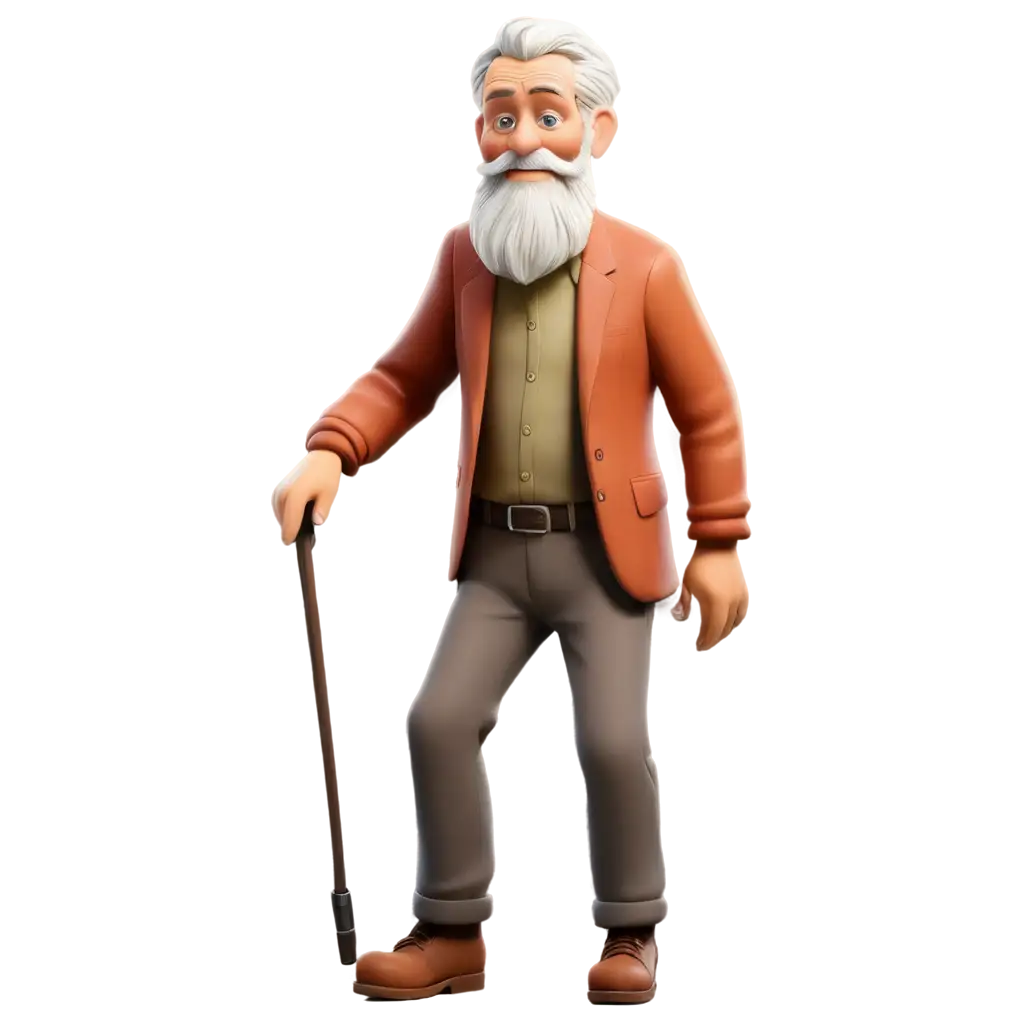 Old-Man-with-a-White-Beard-Cartoon-PNG-Capturing-Timeless-Character-in-Digital-Art