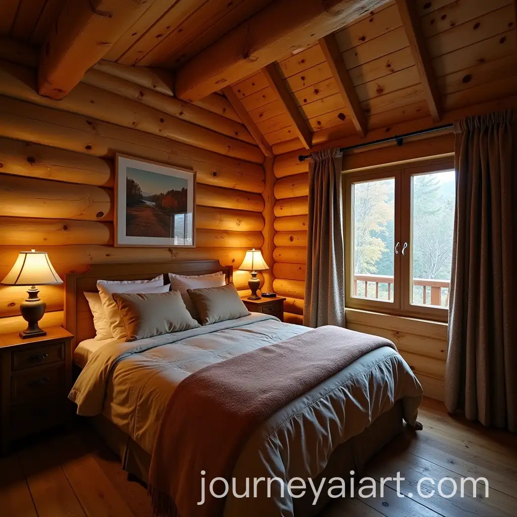Cozy-Autumn-Log-Cabin-Bedroom-Retreat
