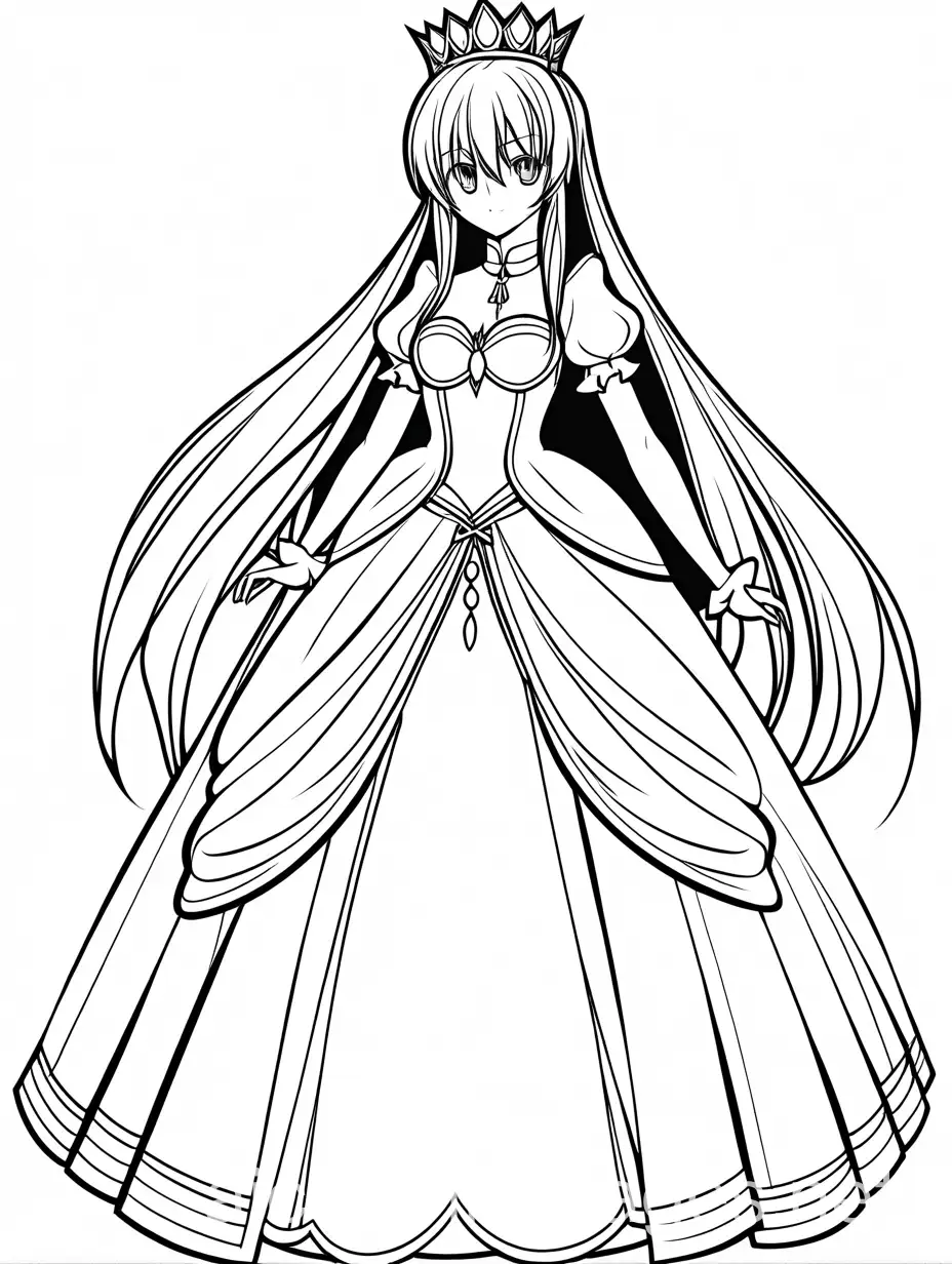 Rias-Gremory-as-a-Princess-A-Fun-Coloring-Page-for-Kids