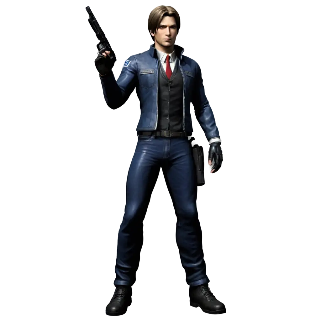 Leon-Scott-Kennedy-Standing-Straight-Front-Side-PNG-HighQuality-Image-for-Digital-Art-and-Design