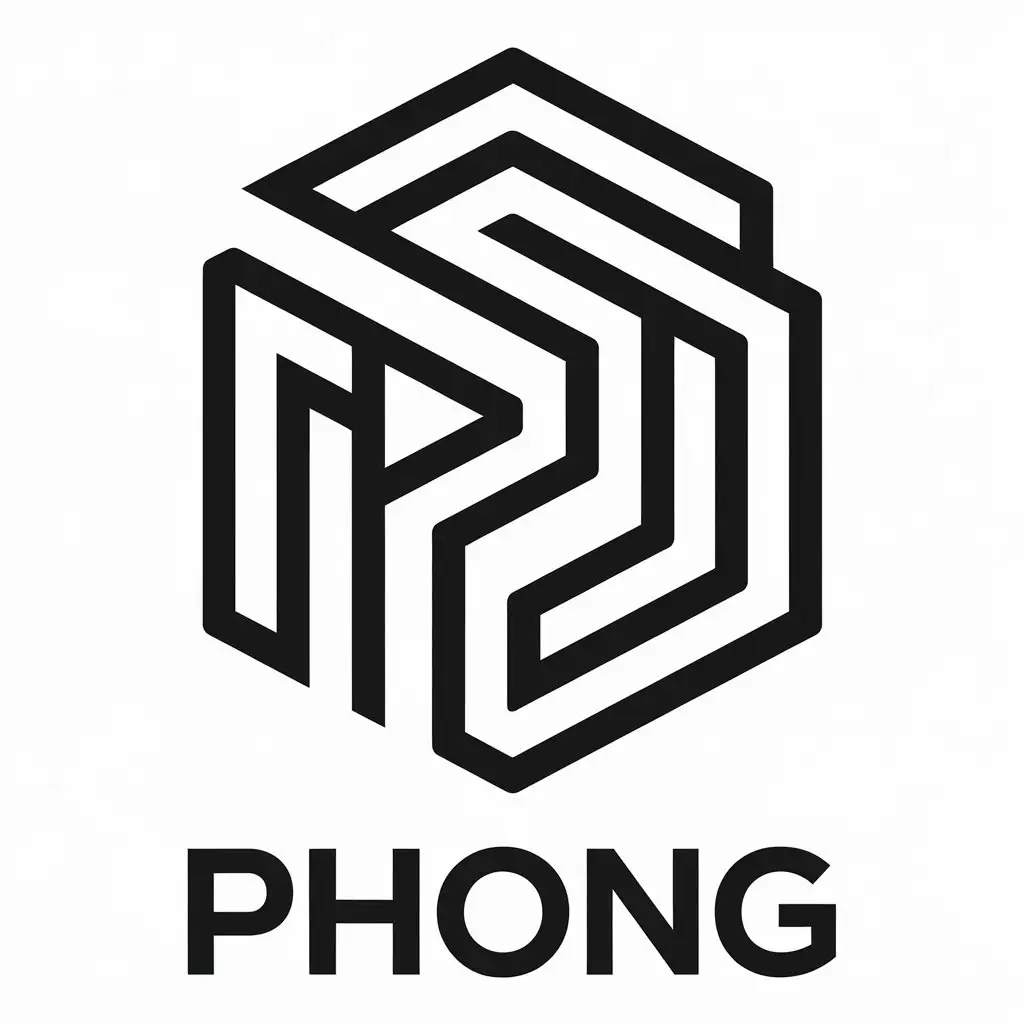 a vector logo design,with the text "Phong", main symbol:hexagonal shape,complex,be used in Internet industry,clear background