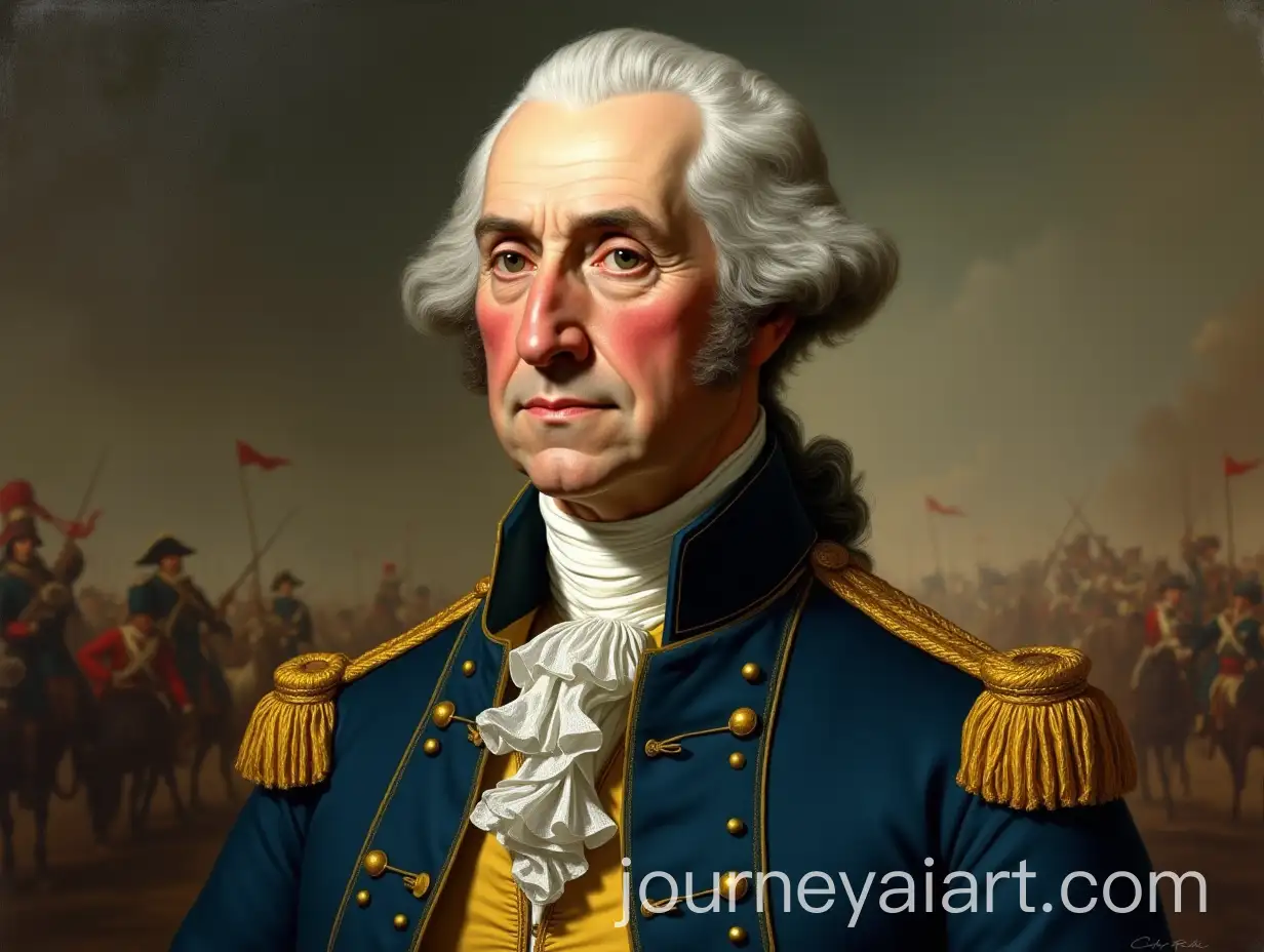 George-Washington-Oil-Painting-Portrait-with-Historical-Battle-Background