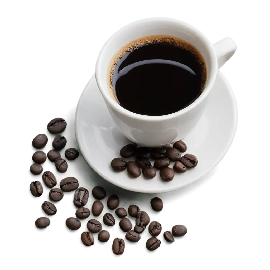 Black-Coffee-and-Coffee-Beans-PNG-Image-for-HighQuality-Visuals