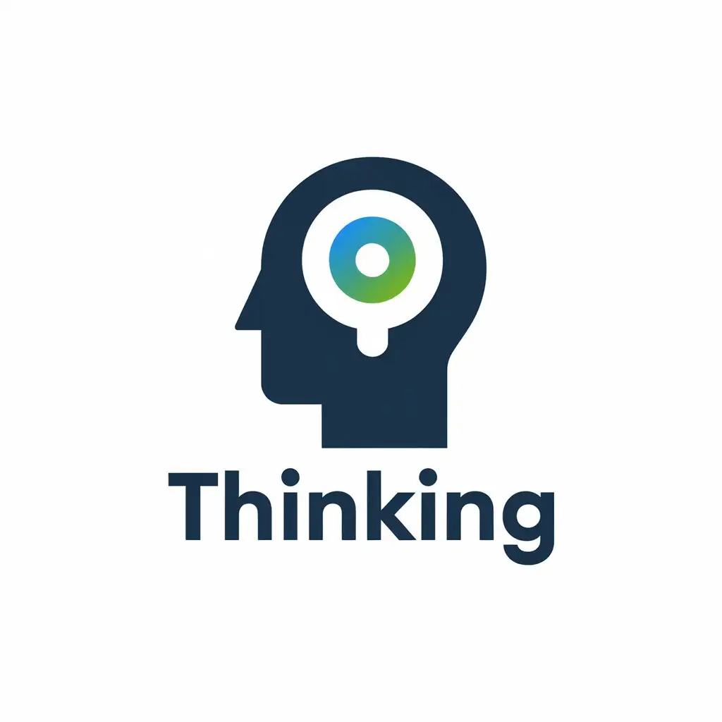 a vector logo design,with the text "thinking", main symbol:human,Moderate,be used in Nonprofit industry,clear background