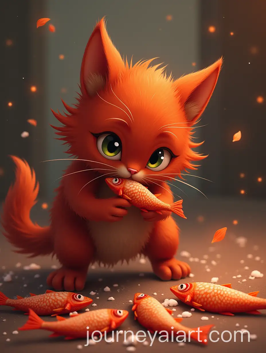 Red-Chaotic-Cat-Named-Bang-WiwiAI-Image-Prompt-Expansion-Trying-to-Steal-Dried-Salted-Fish