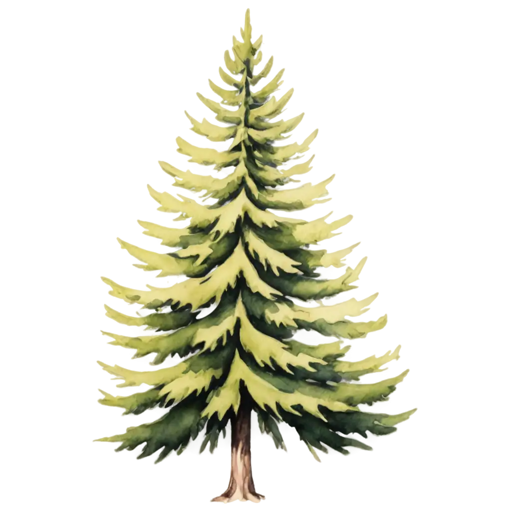 Watercolor-Pine-Tree-PNG-Image-Serene-Nature-Illustration