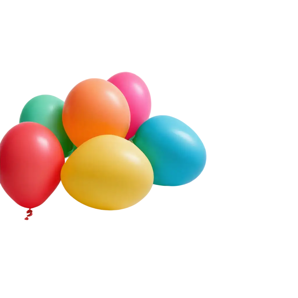 Colorful-Balloons-with-Real-Texture-HighQuality-PNG-Image-for-Versatile-Use