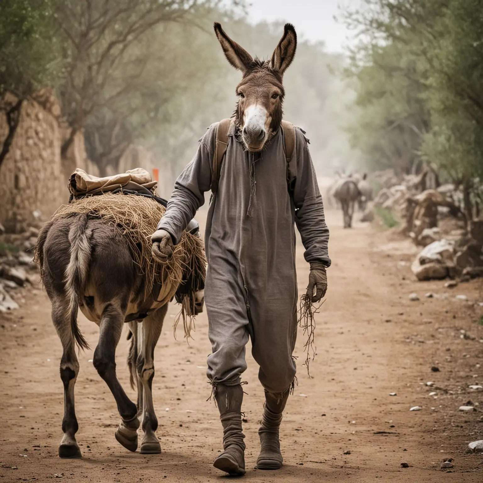 Enigmatic-Donkey-Man-in-Surreal-Landscape