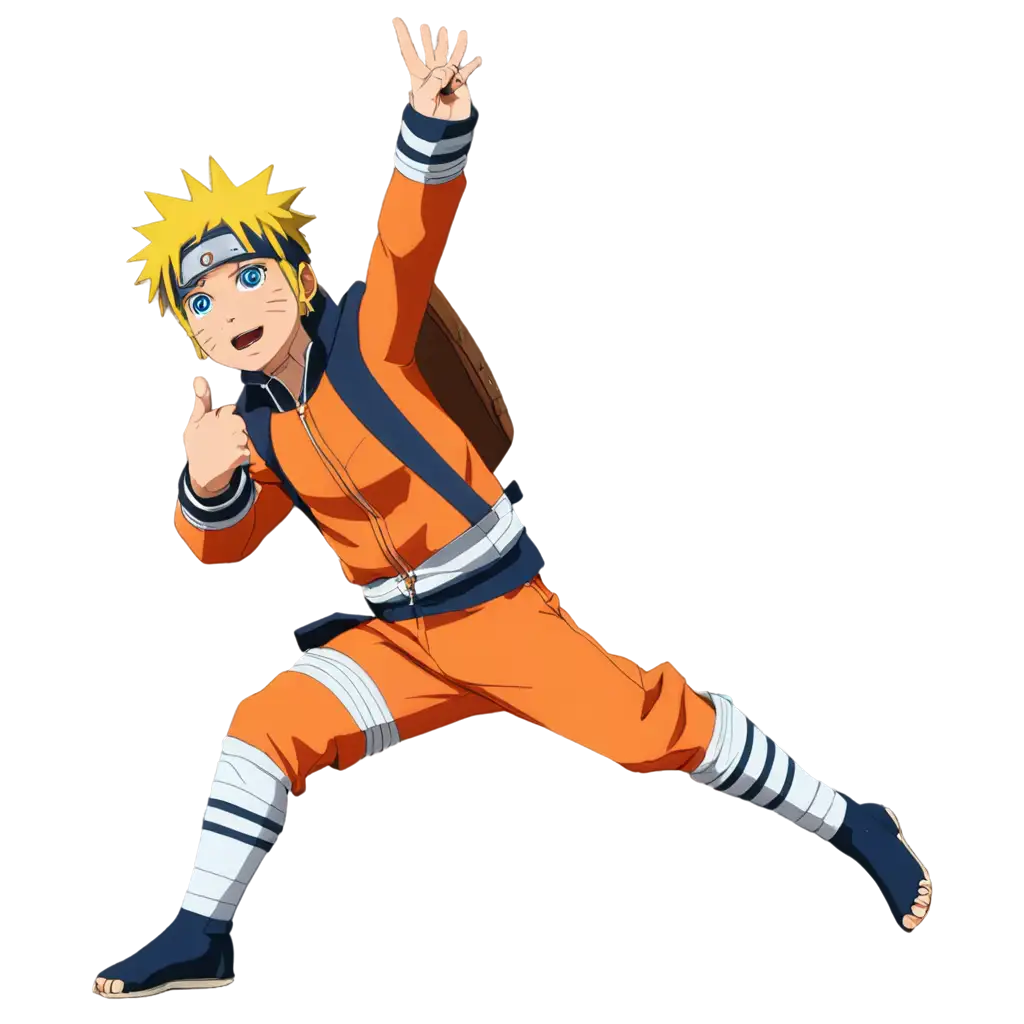 Naruto waving hello guys