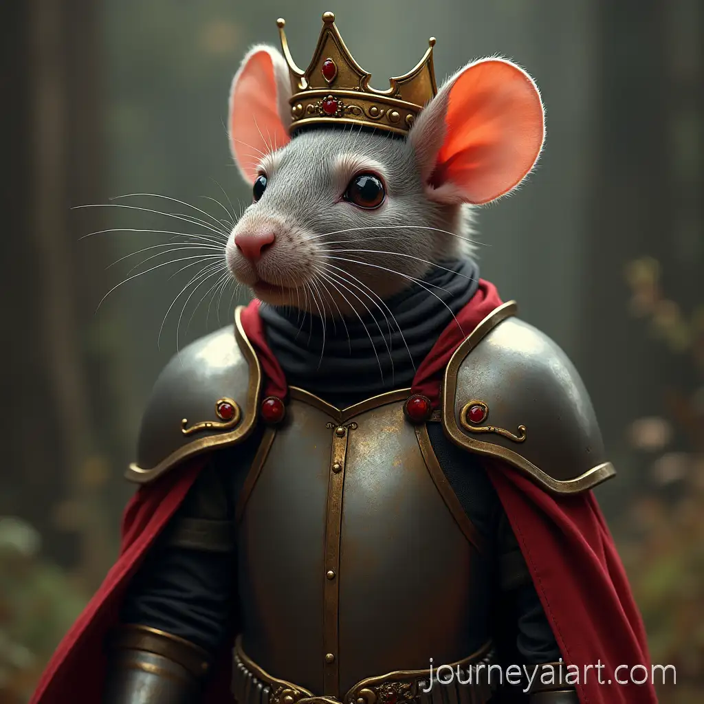 Rat-in-Armor-CrownRoyal-Armored-Rat-with-a-Crown-in-Fantasy-Setting