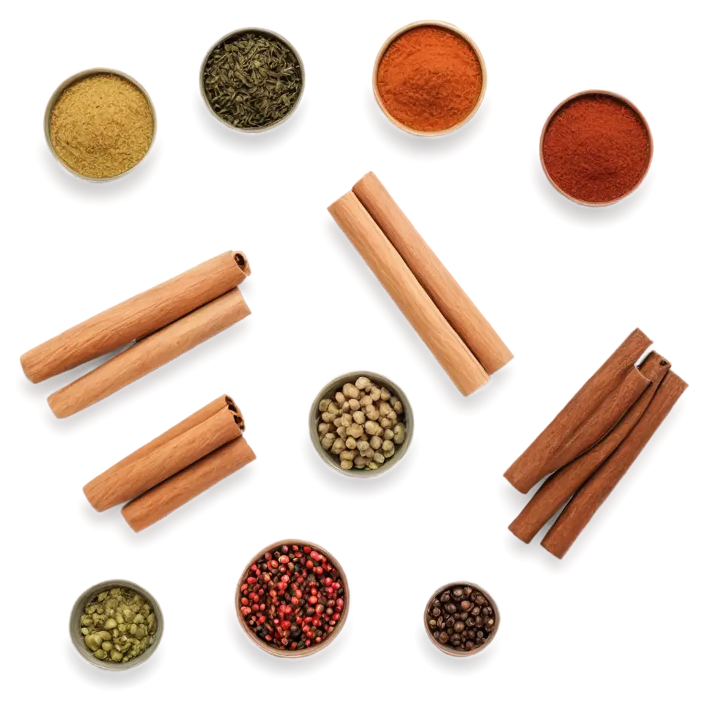 Vibrant-PNG-Image-Centered-on-Spices-Enhance-Your-Culinary-Content-with-HighQuality-Visuals