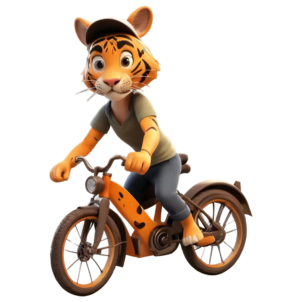 Tiger-Bicycle-3D-PNG-Image-Stunning-HighQuality-Render-for-Visual-Projects