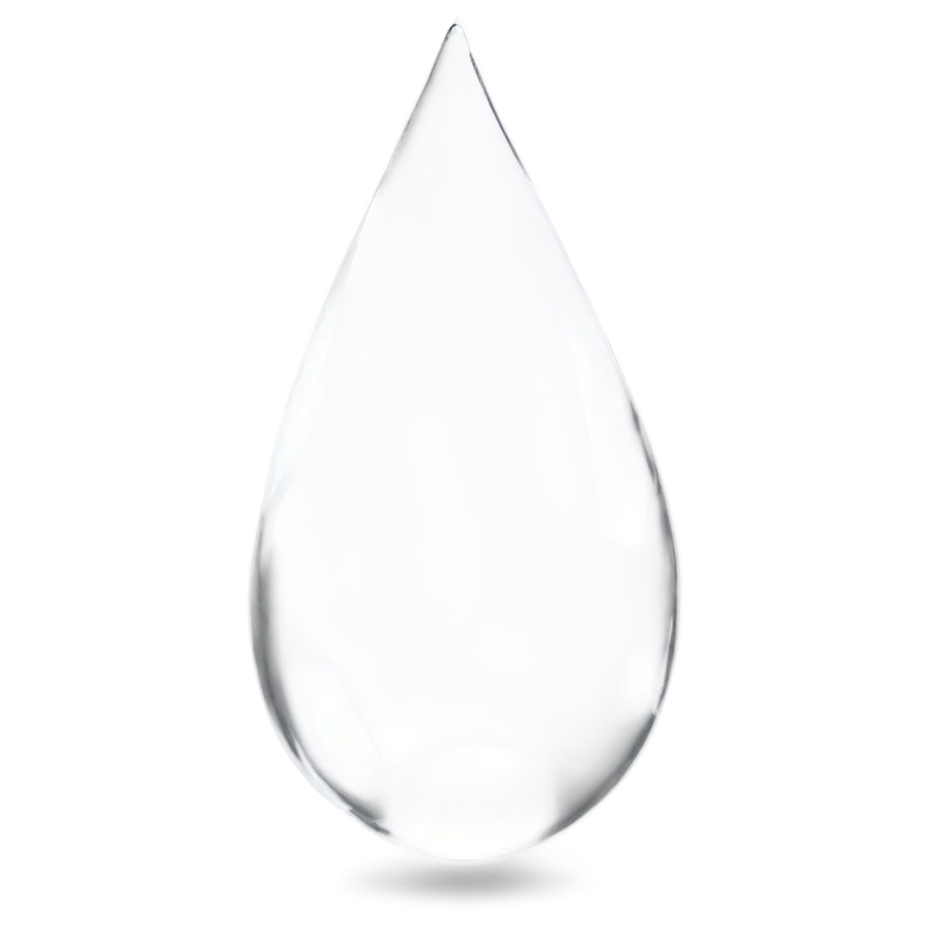 a transparent drop of water