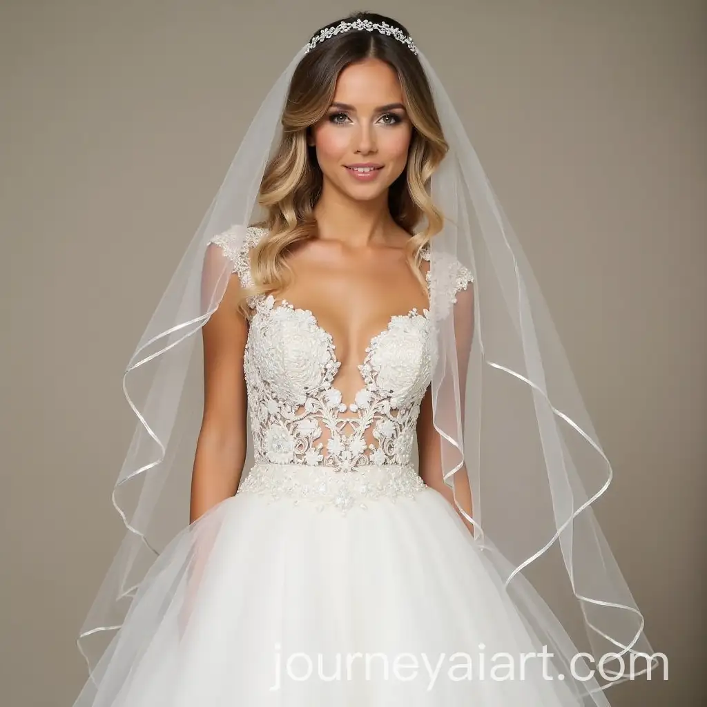 Elegant-Bride-in-Handcrafted-Wedding-Gown