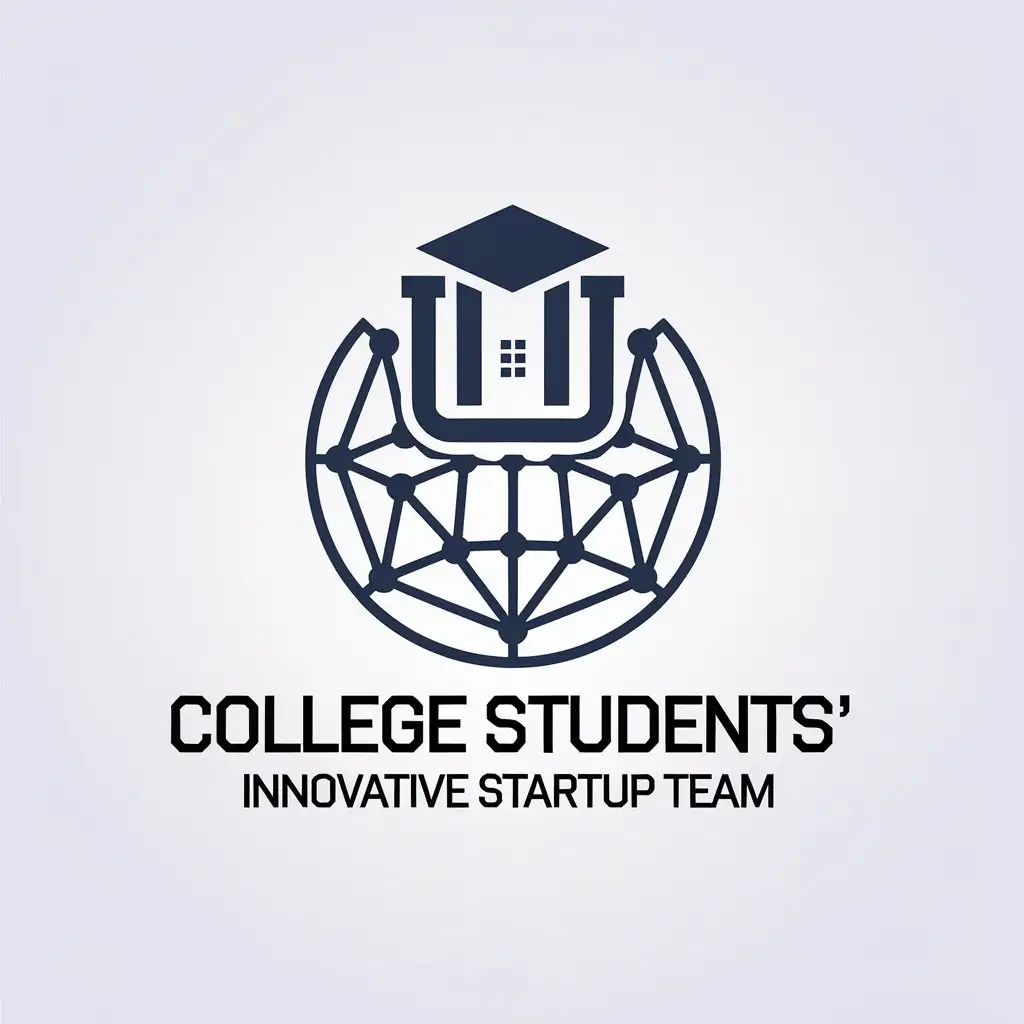 LOGO Design for College Students Innovative Startup Team Minimalistic University Internet Theme for the Digital Industry