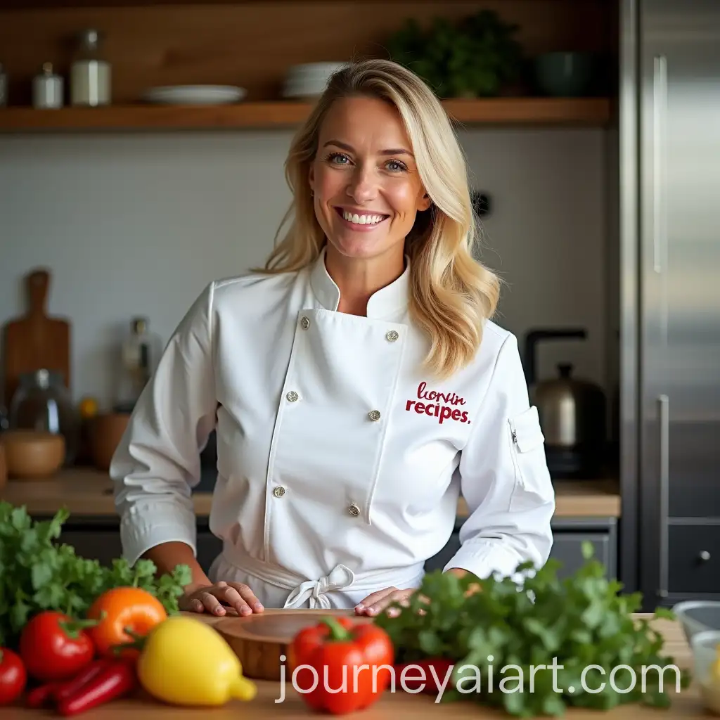 Confident-Blonde-Woman-in-Modern-Kitchen-with-Fresh-Ingredients