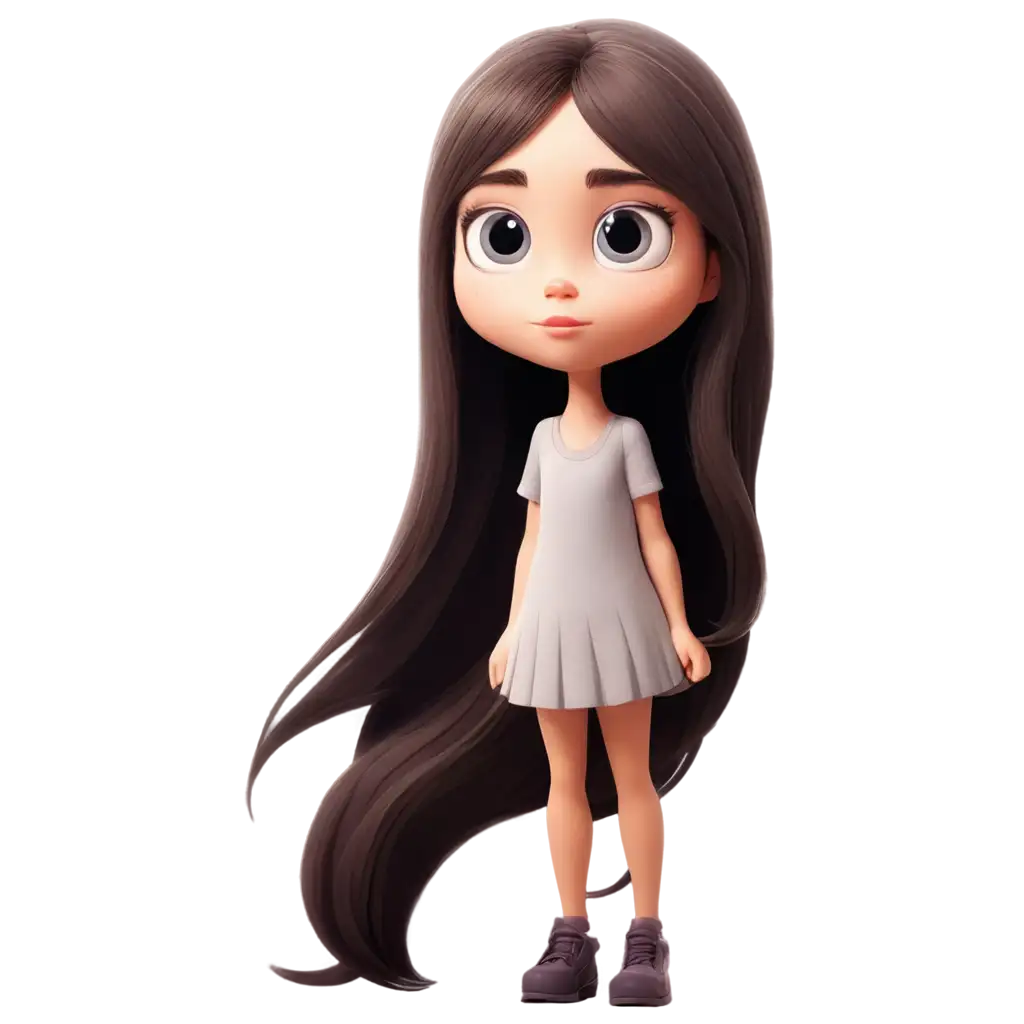 Cartoon-Girl-PNG-Image-with-Long-Hair-and-Big-Eyes-for-Creative-UsePNG-Image-Usage-Scenarios