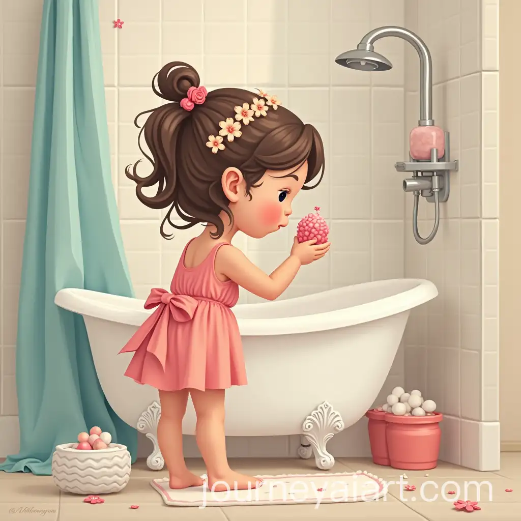 Adorable-Girl-Taking-a-Shower