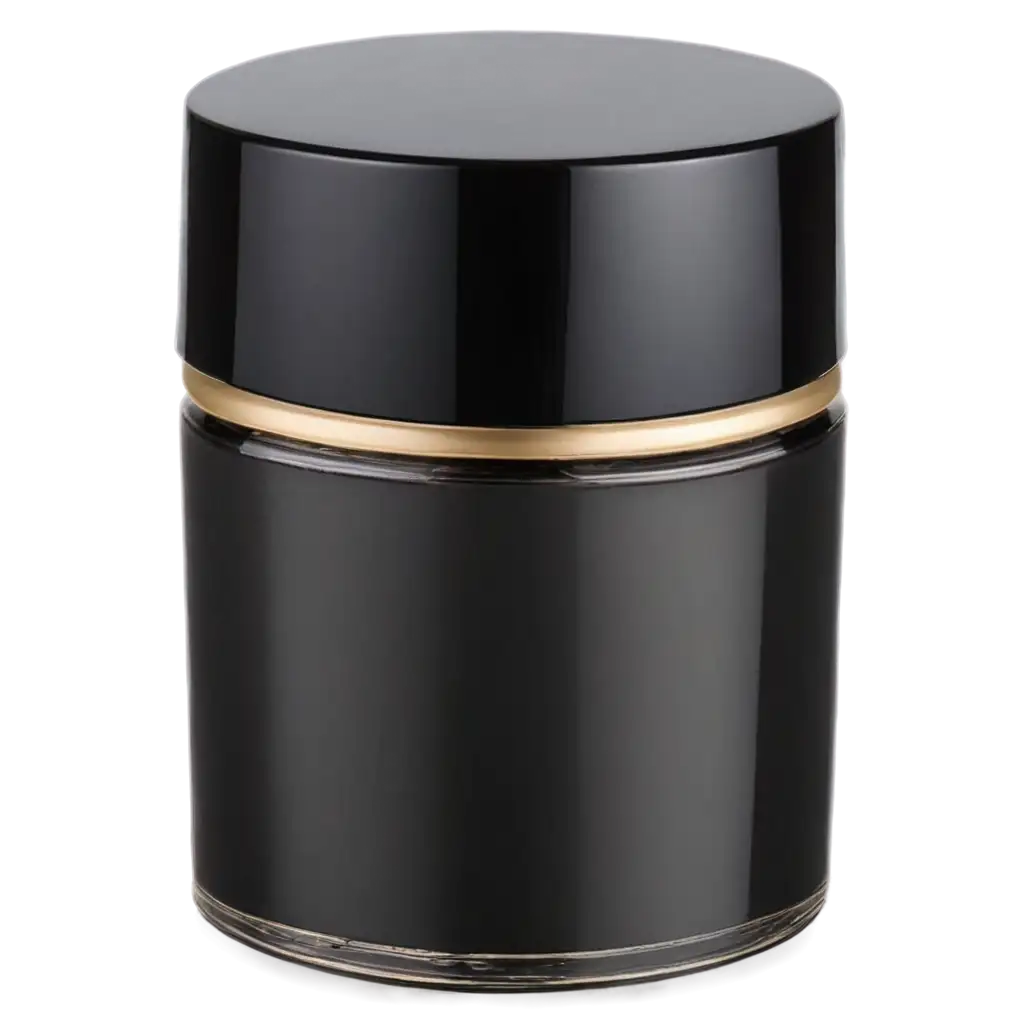 Small-Cosmetic-Cream-Jar-PNG-with-Golden-Cap-and-Black-Bottom-No-Curve-Design