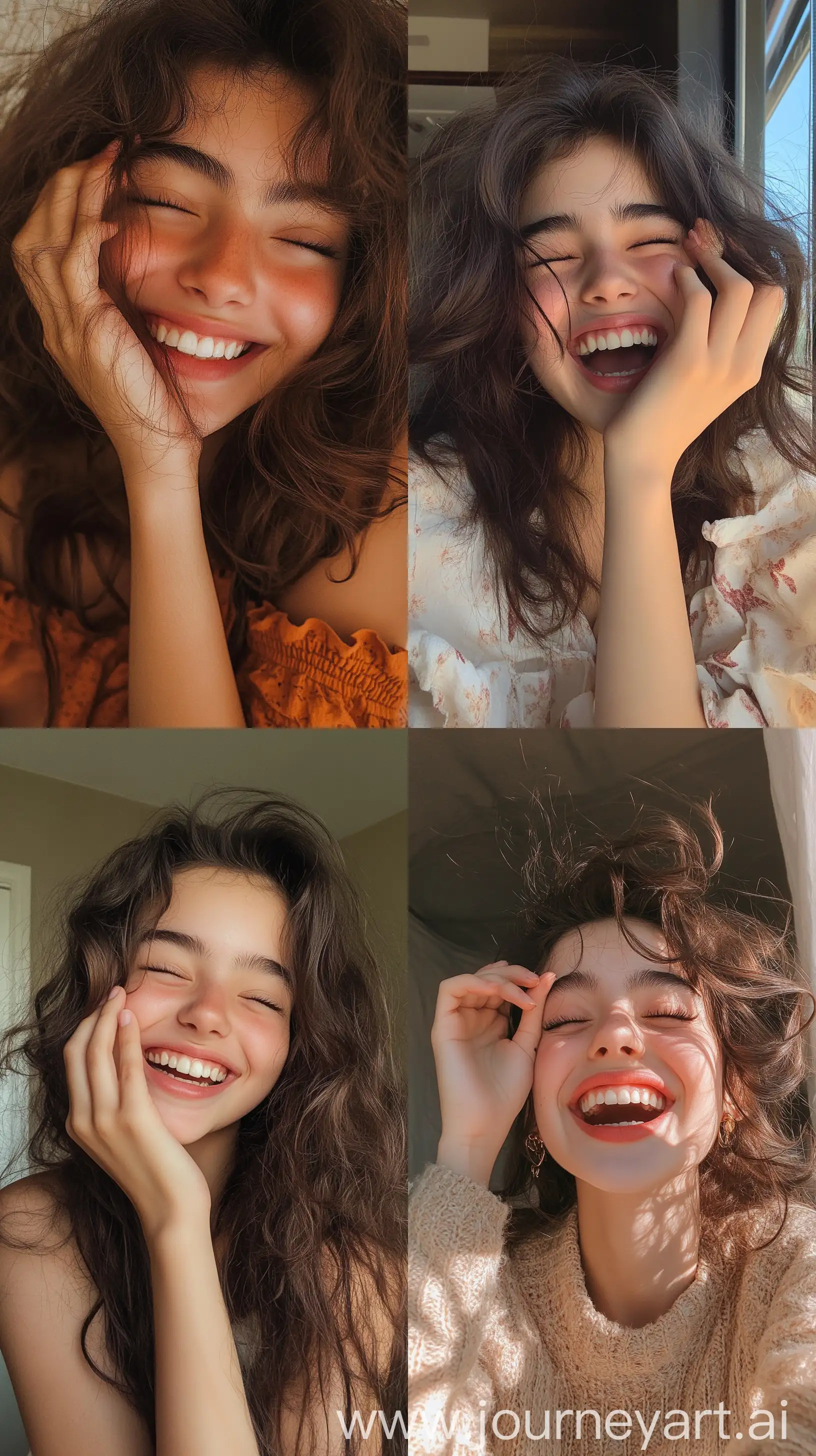 Joyful-Spanish-Teenage-Girl-Selfie-with-Broad-Nose-and-Bushy-Eyebrows