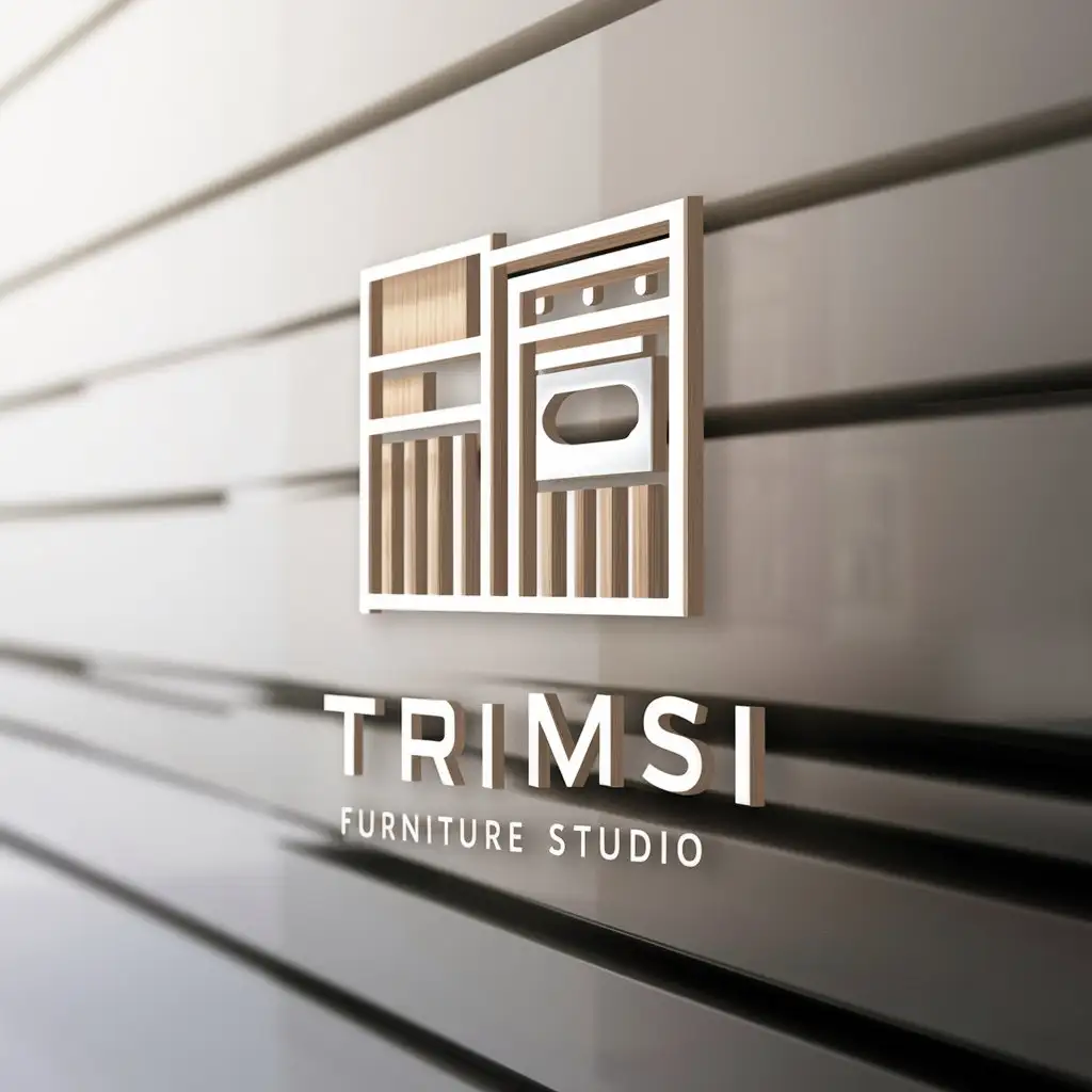 LOGO-Design-for-Furniture-Studio-TRIMSI-Minimalistic-Kitchen-and-Wood-Furniture-Theme