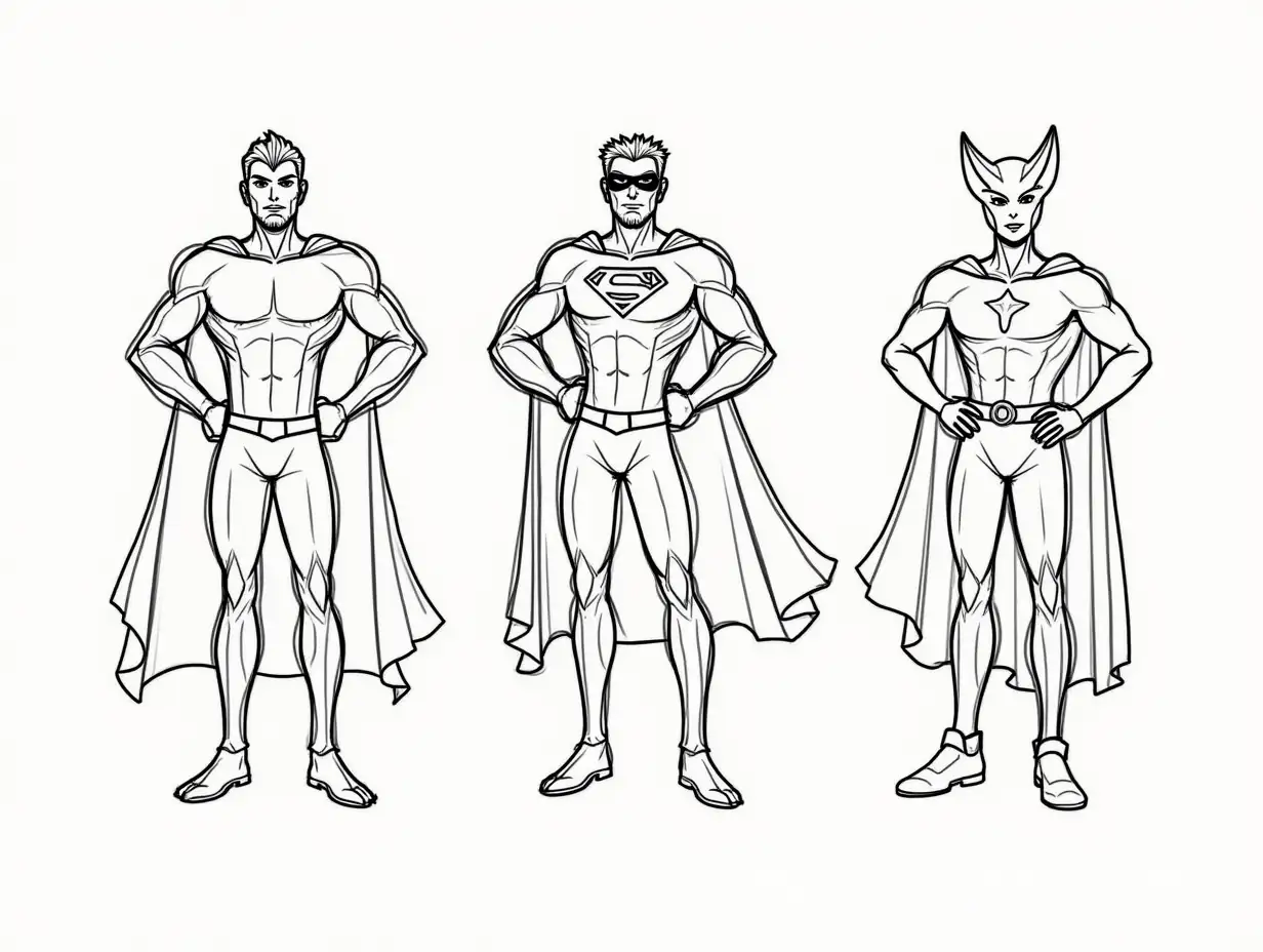 Three-Superheroes-Ludik-Pedro-and-Keglya-in-Action-AR-43-Artwork
