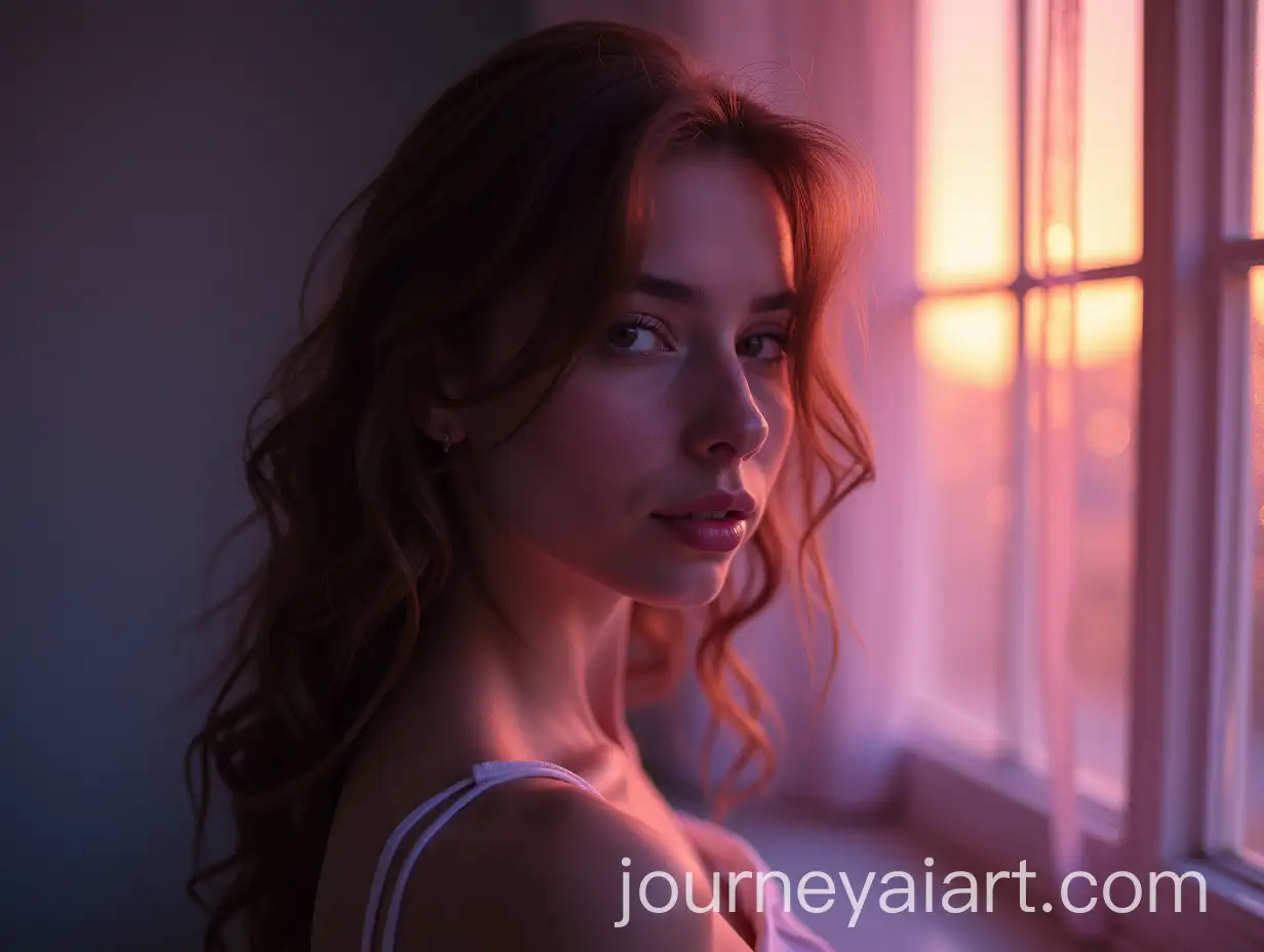 Model-Posing-by-Window-with-Soft-Lighting-and-Muted-Color-Palette