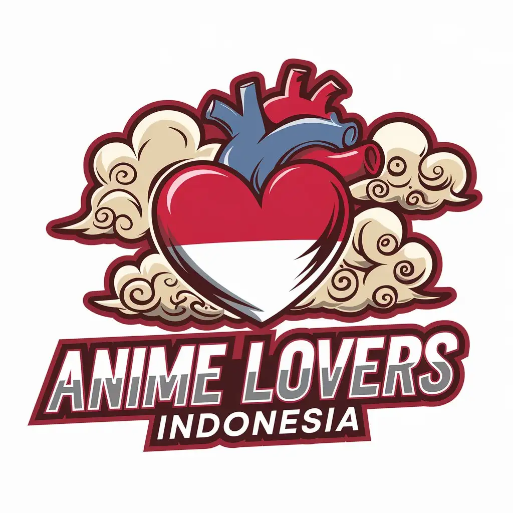 LOGO Design for Anime Lovers Indonesia Vector Style with Anime Symbol for Entertainment Industry