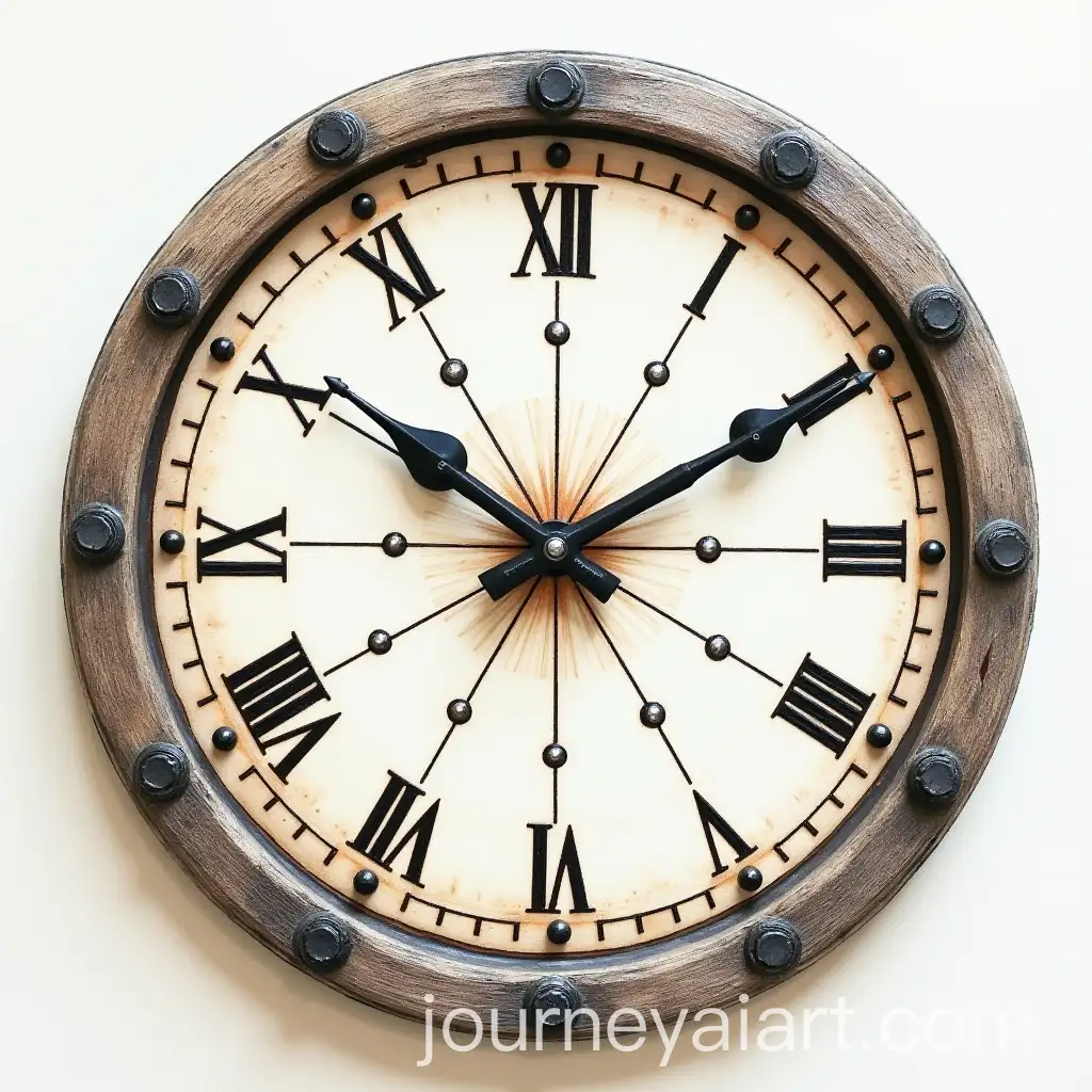 Fantasy-Style-Wall-Clock-Face-with-Dots-and-Lines