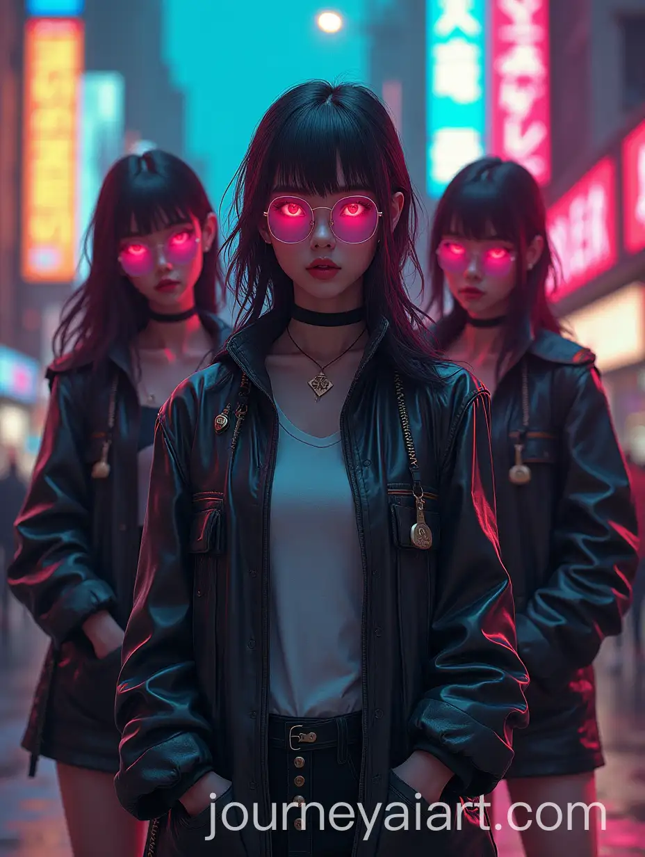 Three-Cyberpunk-Girls-in-Front-View